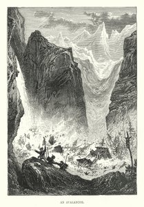 Une avalanche (gravure) - English School