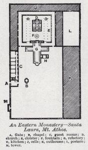 Un monastère oriental, Santa Laura, Mont Athos - English School
