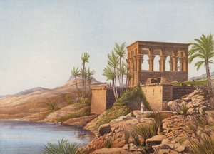 Un temple égyptien, au bord du Nil, Philae - English School