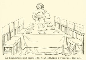 Table et chaises anglaises de l