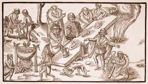 Un banquet irlandais, 1581 - English School