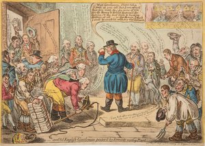 Un Vieux Gentleman Anglais harcelé par des Serviteurs cherchant des Emplois - English School