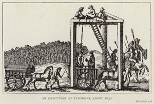 Une exécution à Tybourne vers 1630 - English School