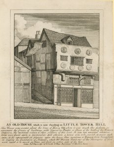 Une vieille maison qui se trouve encore sur Little Tower Hill, Londres
