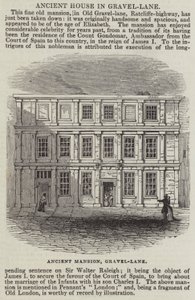Maison ancienne à Gravel-Lane (gravure) - English School