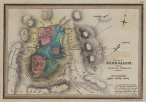 Jérusalem antique avec le pays de Moriah