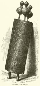 Ancien rouleau de loi (gravure) - English School