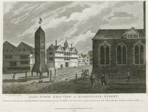 Vue ancienne du nord-est de Bishopsgate Street - English School