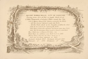 Murs romains anciens de Chester (lithographie) - English School