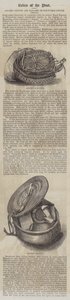 Ancien skippet et hanaper dans le bureau des archives publiques - English School