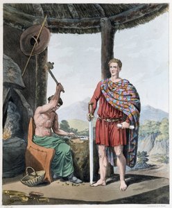Ancien forgeron et fabricant de fer - dans « Celtes et Goths, coutumes des habitants des îles britanniques du début du VIe siècle et des nations gothiques de la côte ouest de la Baltique », par S.R. Meyrick et Ch. Smith - English School