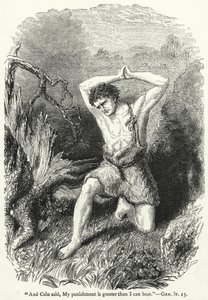 "Et Caïn dit, Ma punition est plus grande que je ne peux supporter," Gen iv 13 - English School