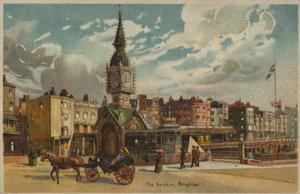 Aquarium, Brighton, Sussex (lithographie en couleur) - English School