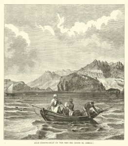 Bateau de pêche arabe sur la mer Rouge, Bahr el Ahmar - English School