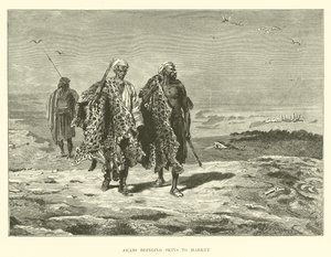 Arabes apportant des peaux au marché - English School