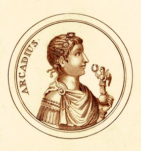 Arcadius, illustration du Dictionnaire Historique Universel par George Crabb, publiée en 1825 - English School
