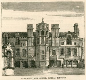 Architecture du London School Board : Winstanley Road School, Clapham Junction, Londres - English School