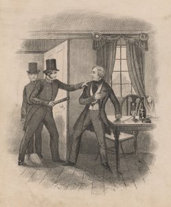 Arrestation de Frederick George Manning (gravure) - English School