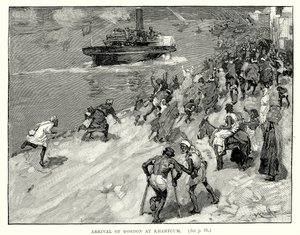 Arrivée de Gordon à Khartoum (gravure) - English School