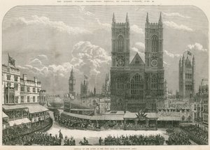 Arrivée de la reine Victoria à la porte ouest de l