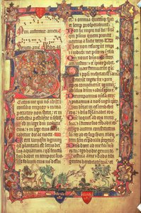 Cerfs et oiseaux, du Psautier d