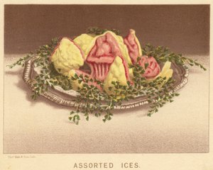 Glaces assorties (lithographie couleur) - English School