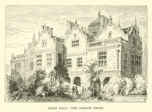 Aston Hall, la façade du jardin - English School