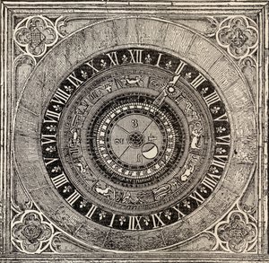 Horloge astronomique au palais de Hampton Court, tirée de l