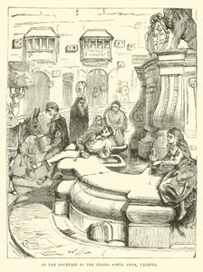 À la fontaine de la Piazza Santa Anna, La Valette - English School