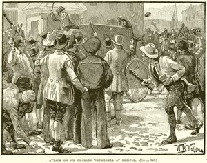 Attaque contre Sir Charles Wetherell à Bristol - English School