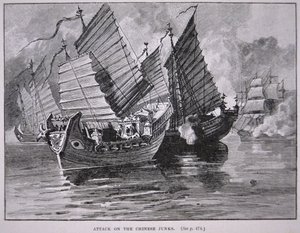 Attaque des jonques chinoises en 1841