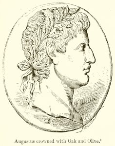 Auguste couronné de chêne et d