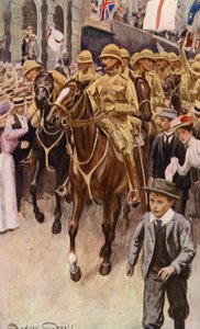 Contingent australien quittant Sydney pour l