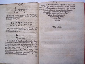 Pages de The ground-work, or foundation laid, (or so intended) for the framing of a new perfect language: and an universal or commonwriting par Francis Lodowyck, publié à Londres, 1652 - English School