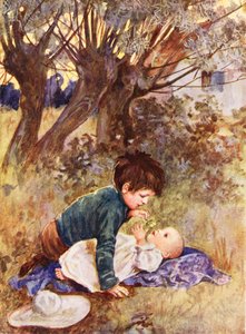 Petite sœur (lithographie couleur) - English School