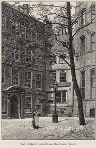 Arrière de Dicks Coffee House, Hare Court, Temple - English School