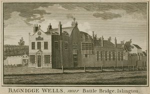 Bagnigge Wells, près de Battle Bridge, Islington, Londres - English School