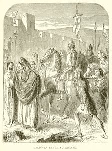 Baldwin entrant à Édesse (gravure) - English School