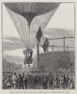 Ascension en Montgolfière de Messieurs Jovis et Mallet depuis les Usines à Gaz de La Villette, Paris - English School