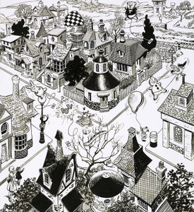 Ballons au-dessus de la ville - English School