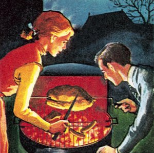 Barbecue dans le jardin
