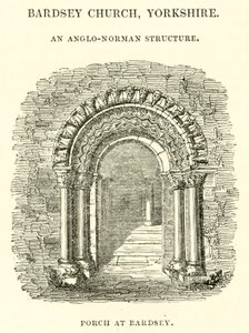 Église de Bardsey, Yorkshire, une structure anglo-normande, porche à Bardsey - English School
