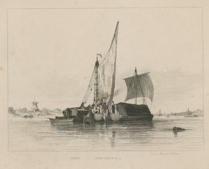 Barge et bateaux sur un canal