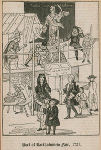 Foire de Bartholomew, 1721; Stand de Lee et Harper - English School