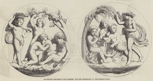 Bas-reliefs conçus par M. Henning pour la décoration du Mansion-House - English School
