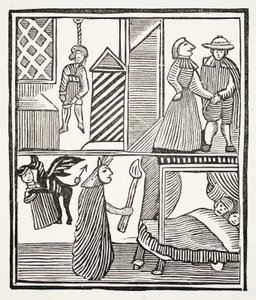 La tragédie de Bateman, illustration de Chap-books du XVIIIe siècle par John Ashton, pub. 1882 - English School