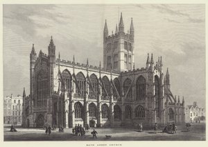 Église abbatiale de Bath (gravure) - English School