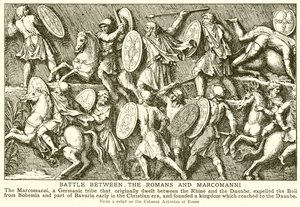 Bataille entre les Romains et les Marcomans - English School