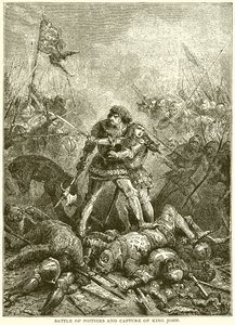 Bataille de Poitiers et capture du roi Jean - English School