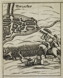 Scène de la bataille de Worcester, de 
